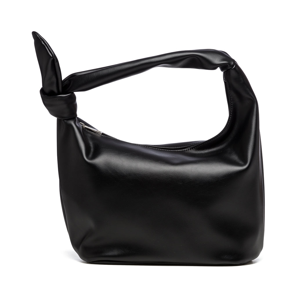 Borsa a mano nera con nodo sul manico Lora Ferres