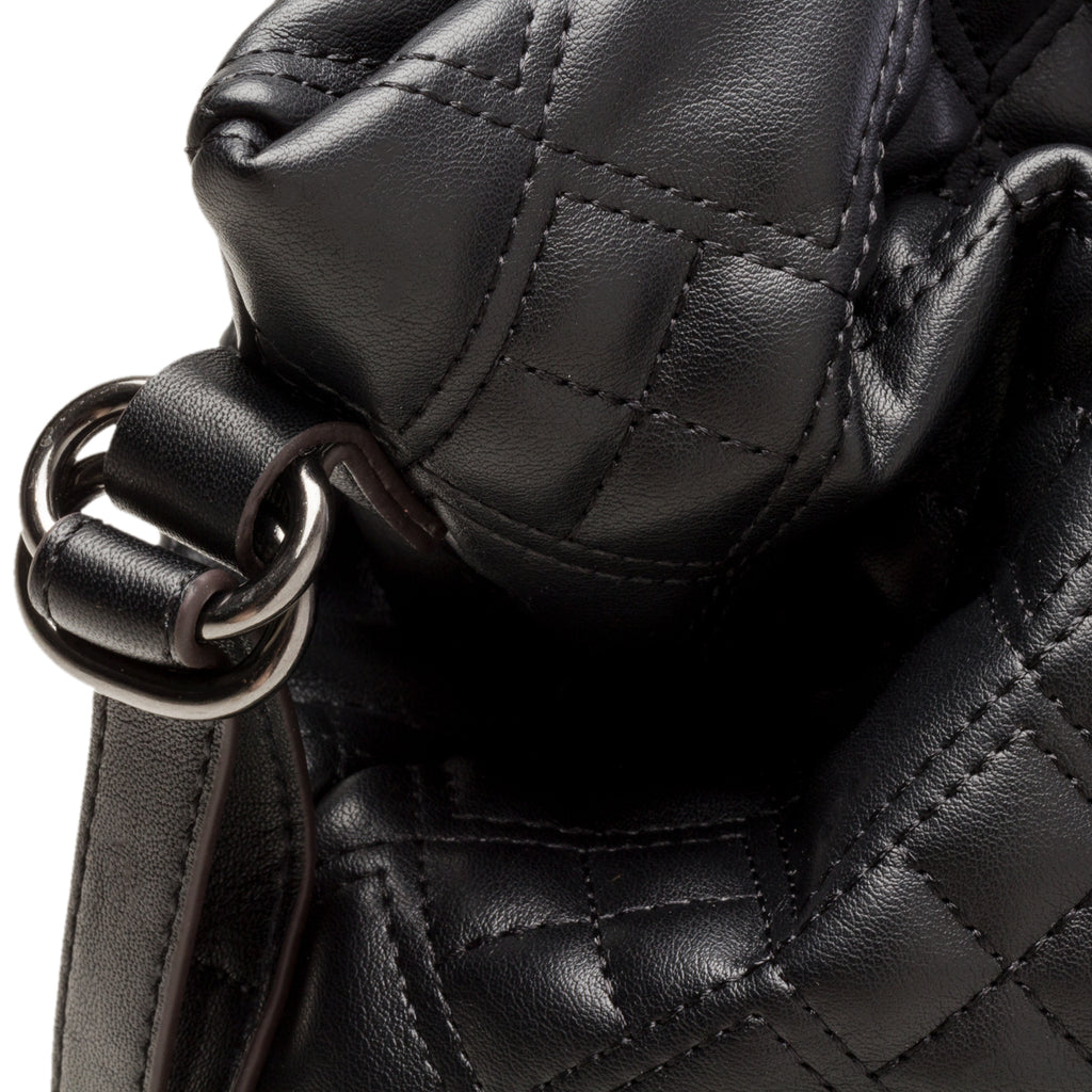 Borsa a mano nera effetto trapuntato Lumberjack Harley