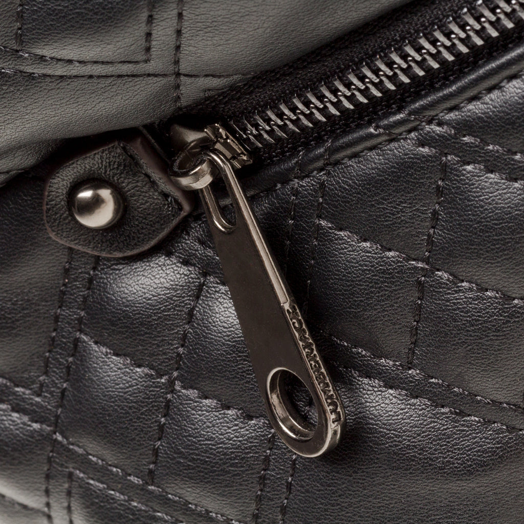 Borsa a mano nera effetto trapuntato Lumberjack Harley