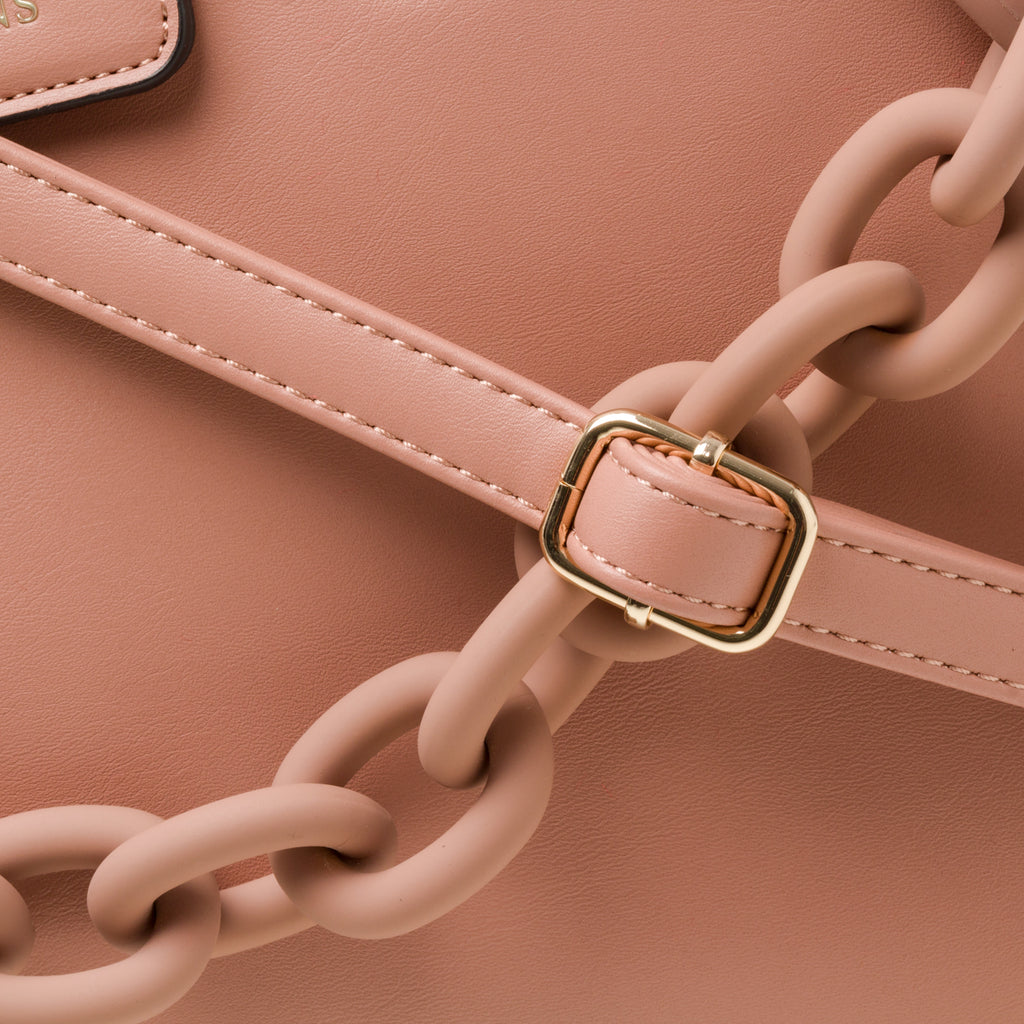 Borsa a mano color cuoio con maxi-catena Swish Jeans