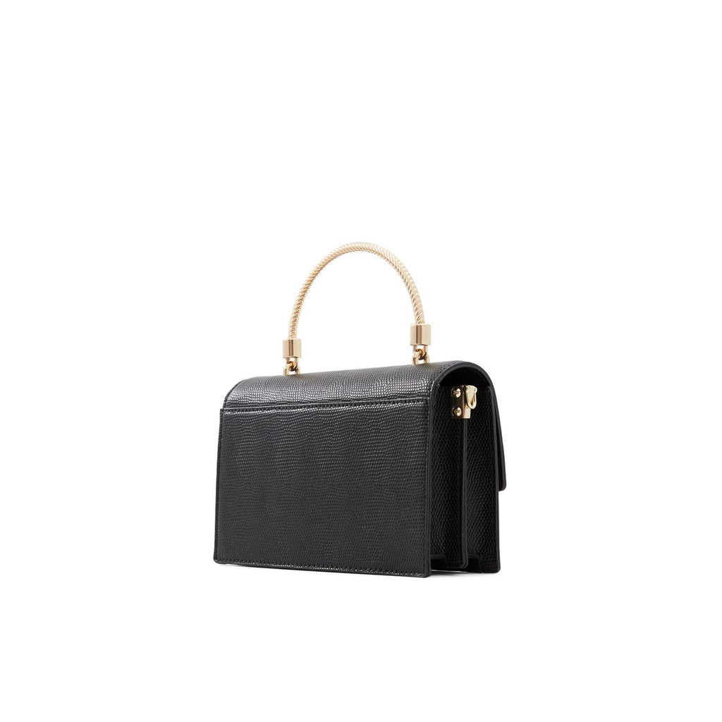 Borsa a mano nera con manico in metallo ALDO Dolban