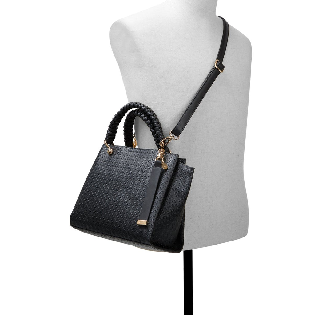 Borsa a mano nera effetto intrecciato ALDO Gloadith