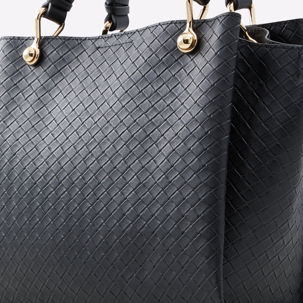 Borsa a mano nera effetto intrecciato ALDO Gloadith