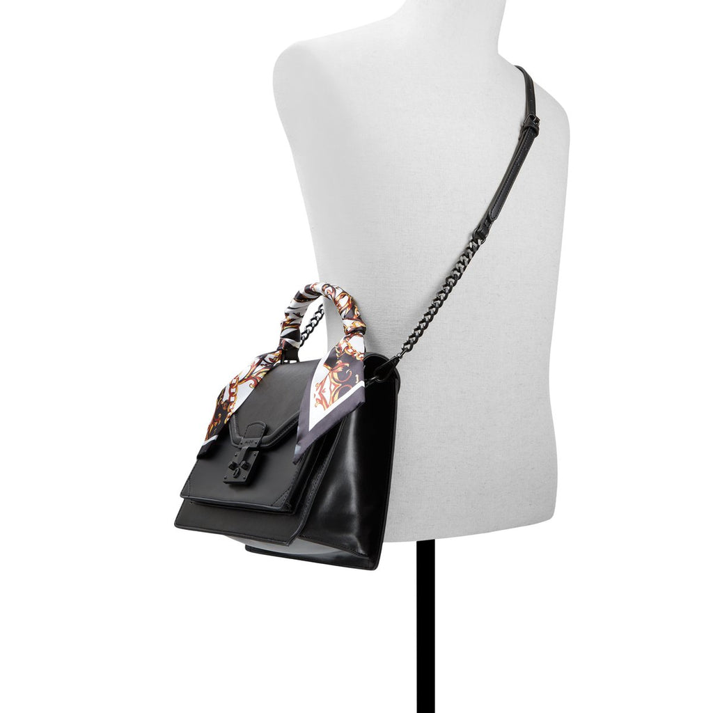 Borsa a mano nera con foulard ALDO Kella