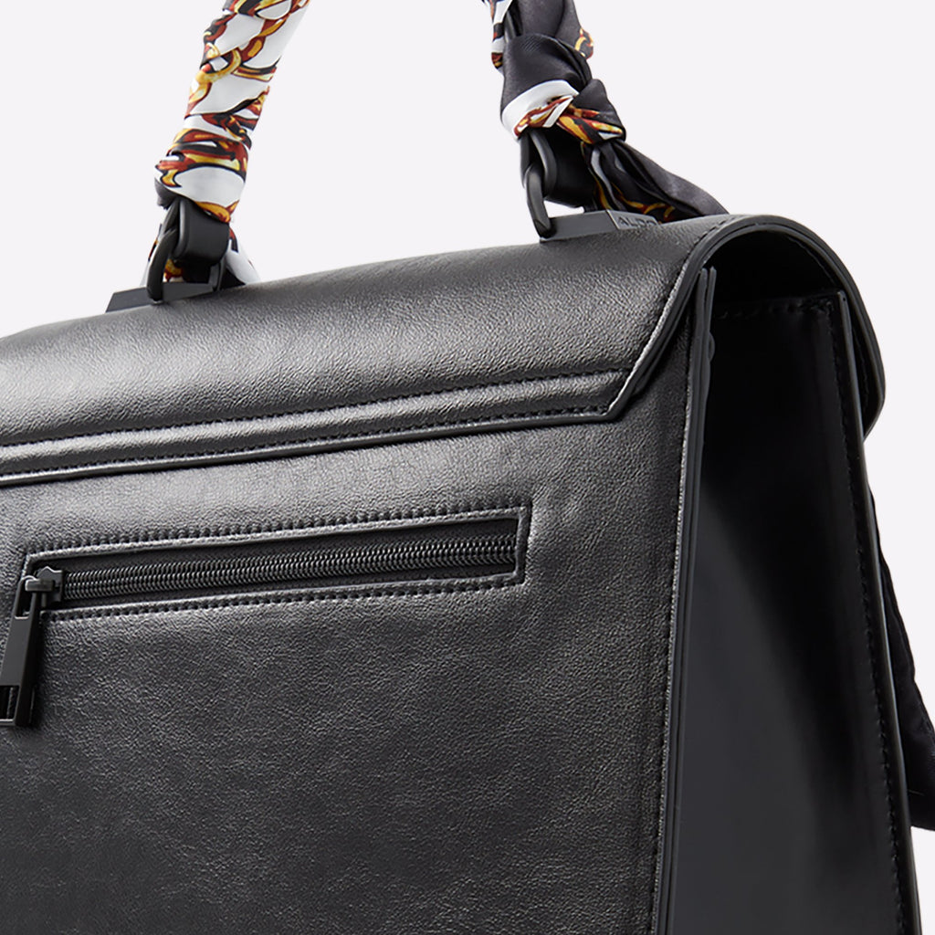 Borsa a mano nera con foulard ALDO Kella