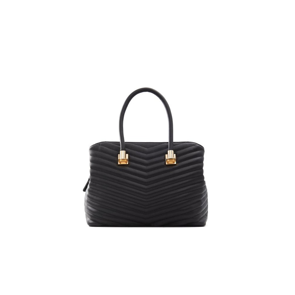 Borsa a mano nera in pelle vegana effetto trapuntato Call It Spring Solangex