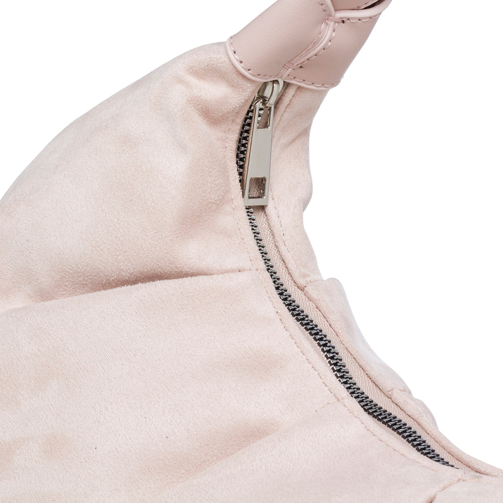 Borsa a mano beige effetto arricciato Lora Ferres