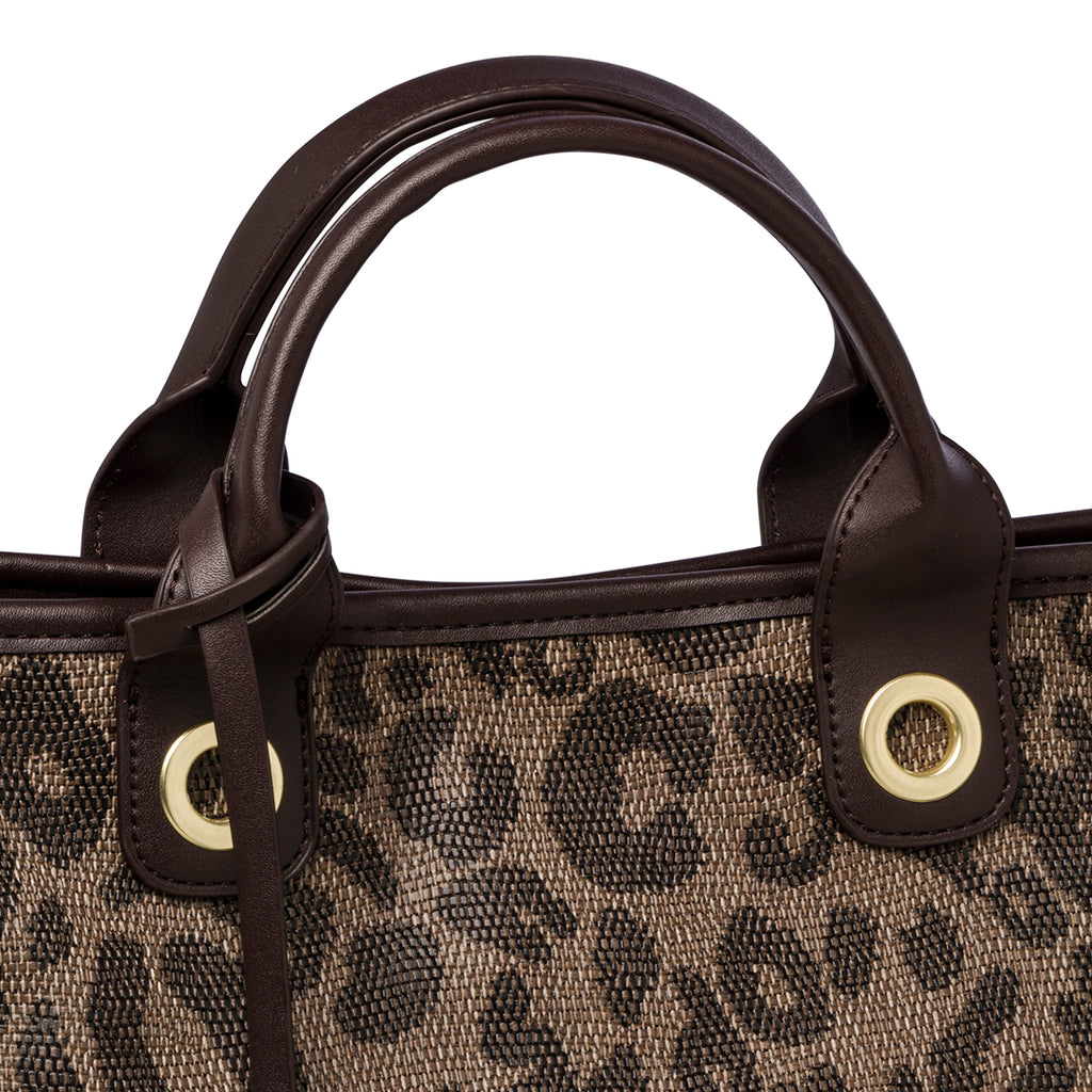 Borsa a mano con fantasia animalier Lumberjack Manila
