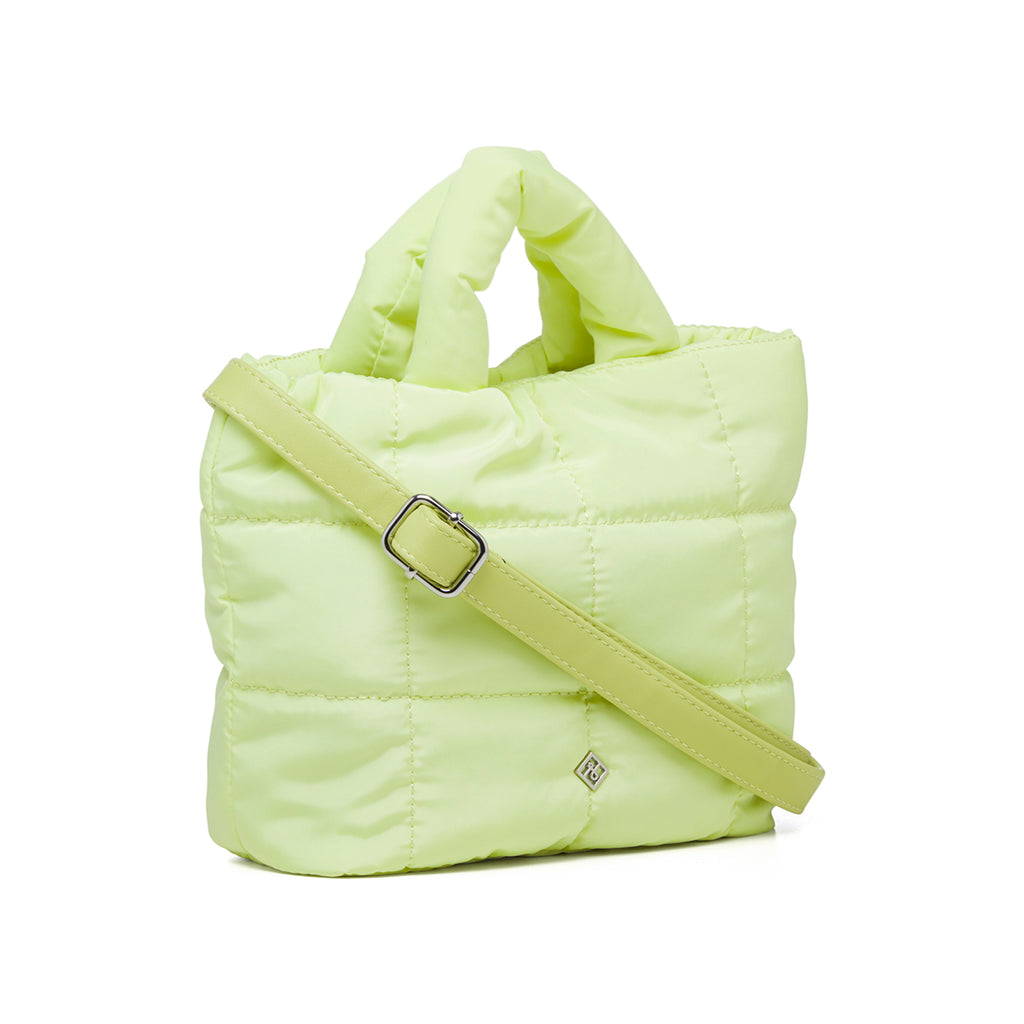 Borsa a mano lime in pelle vegana trapuntata Call It Spring Daydreamer