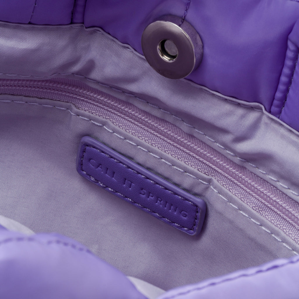 Borsa a mano lilla in pelle vegana trapuntata Call It Spring Daydreamer