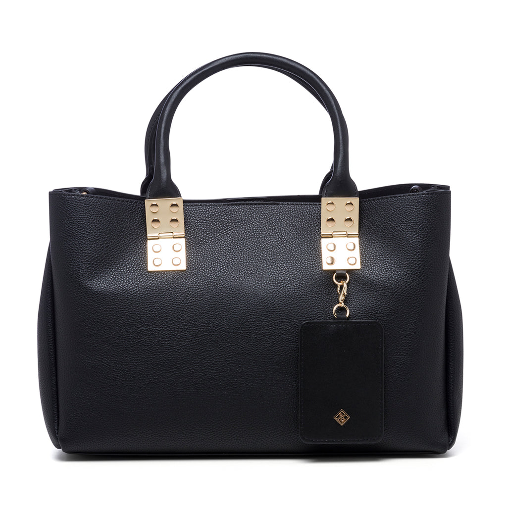 Borsa a mano nera in pelle vegana Call It Spring Kimi