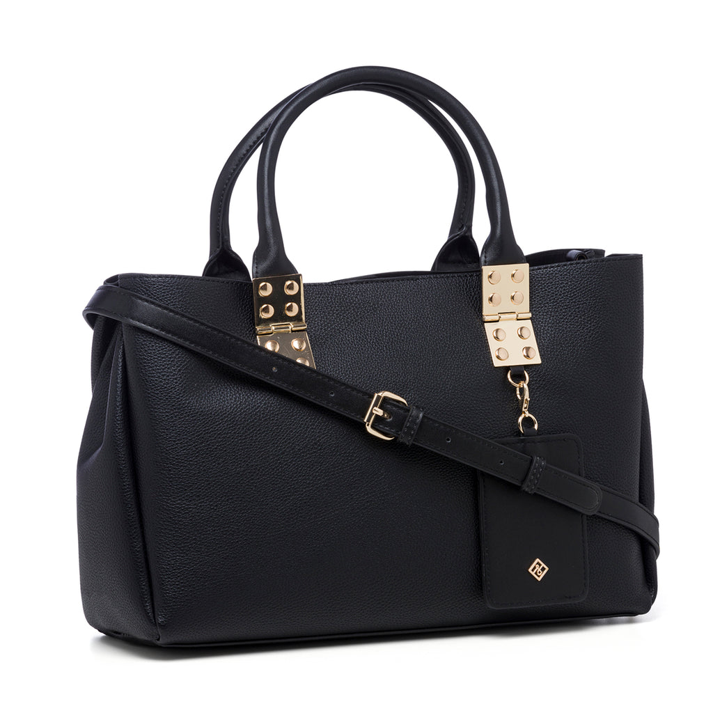 Borsa a mano nera in pelle vegana Call It Spring Kimi