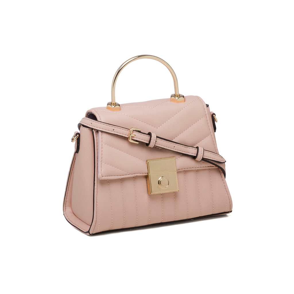 Borsa a mano arancione in pelle vegana trapuntata Call It Spring Victoire