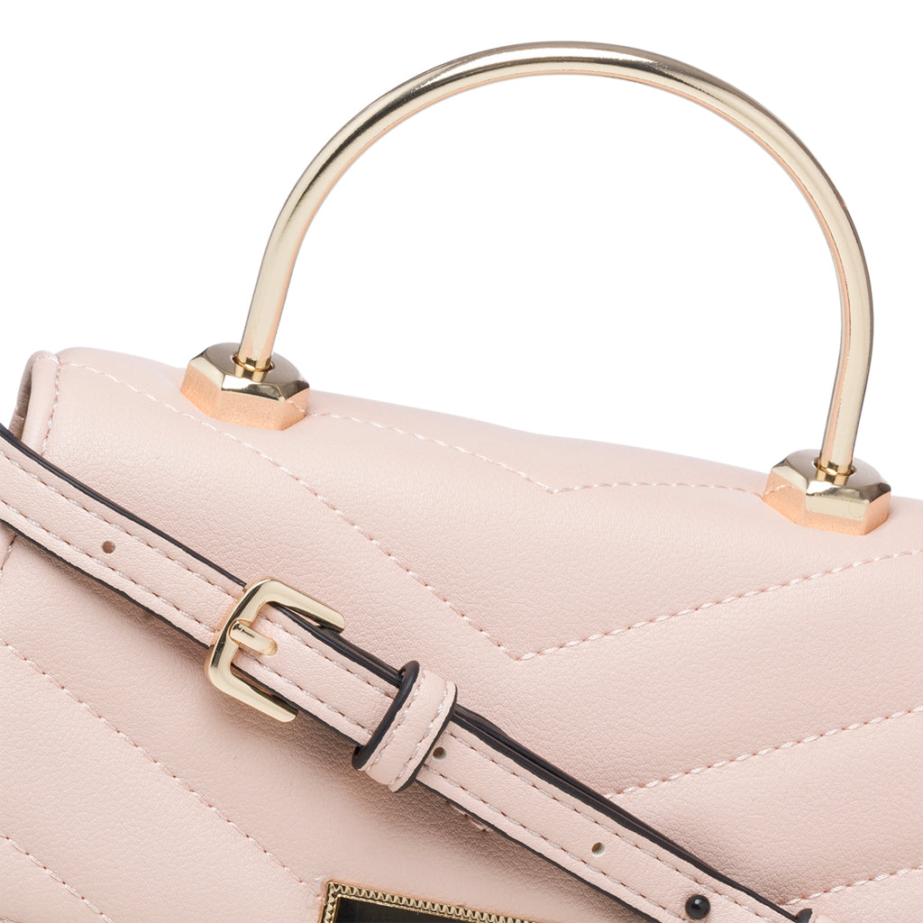 Borsa a mano arancione in pelle vegana trapuntata Call It Spring Victoire