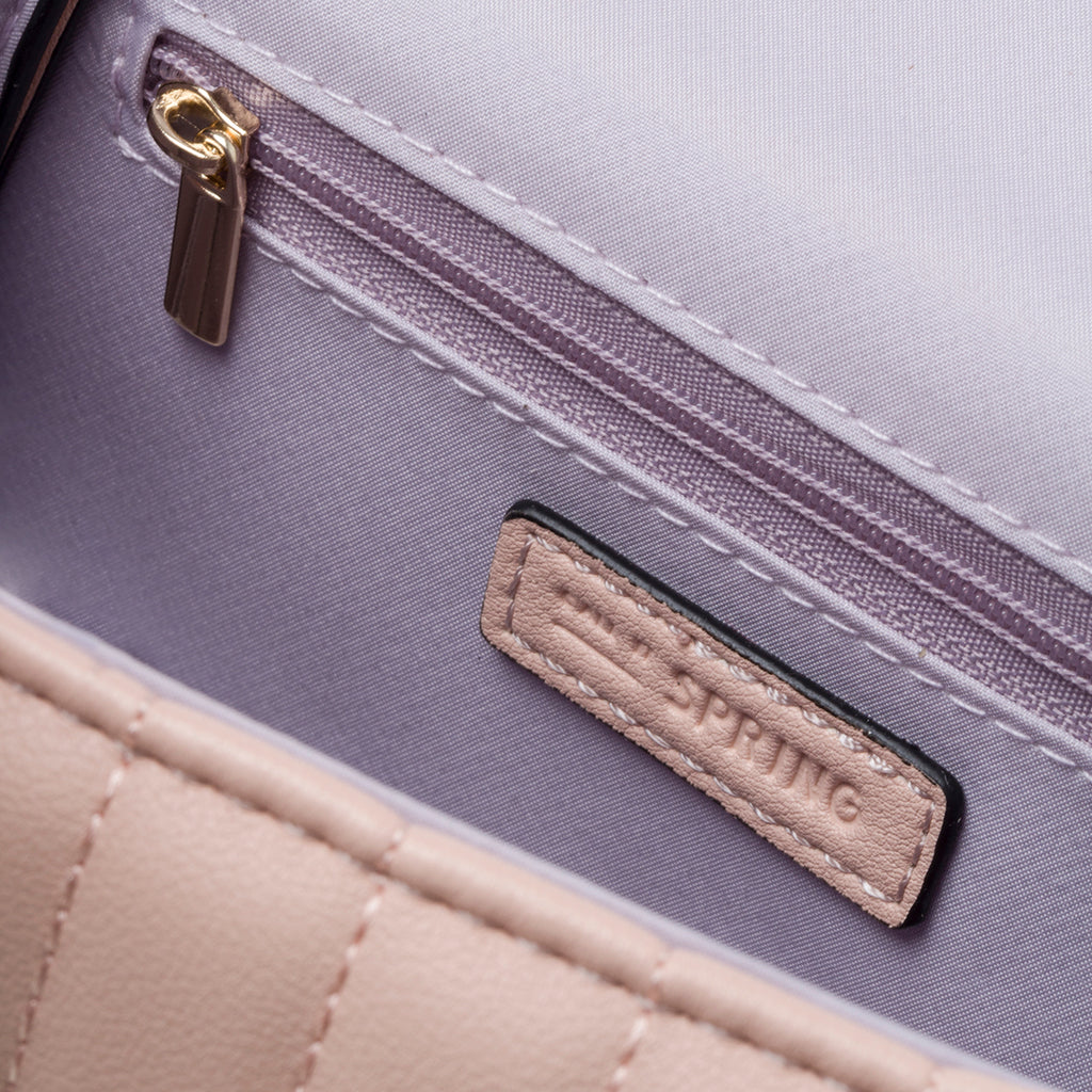 Borsa a mano arancione in pelle vegana trapuntata Call It Spring Victoire