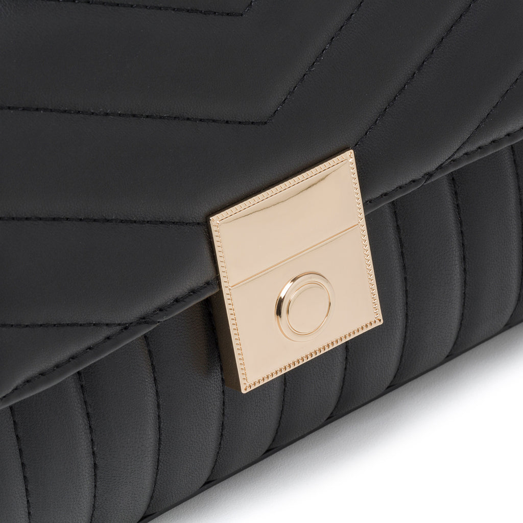 Borsa a mano nera in pelle vegana trapuntata Call It Spring Victoire