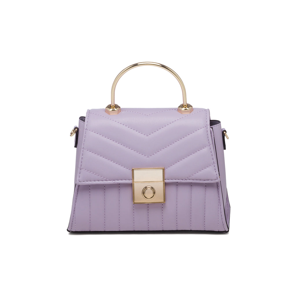 Borsa a mano lilla in pelle vegana trapuntata Call It Spring Victoire