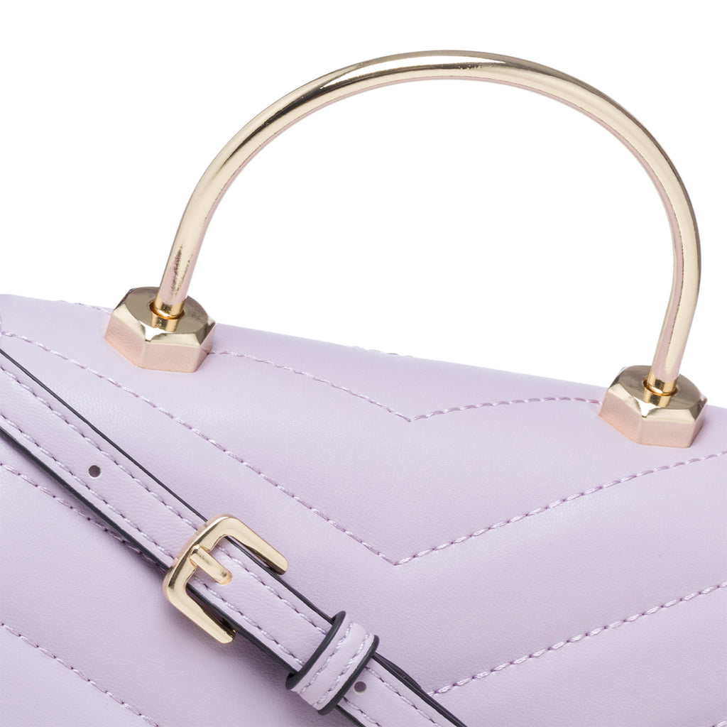 Borsa a mano lilla in pelle vegana trapuntata Call It Spring Victoire