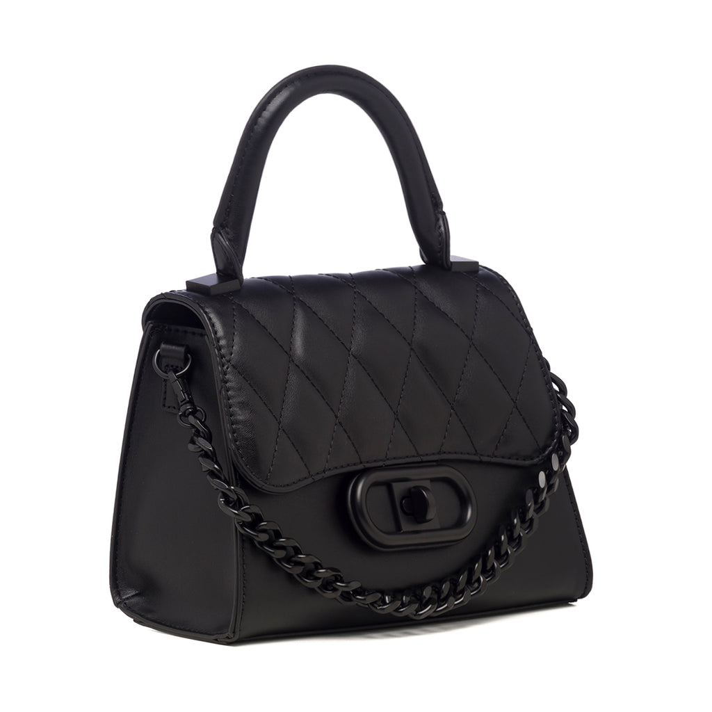 Borsa a mano nera trapuntata da donna ALDO Tranquil