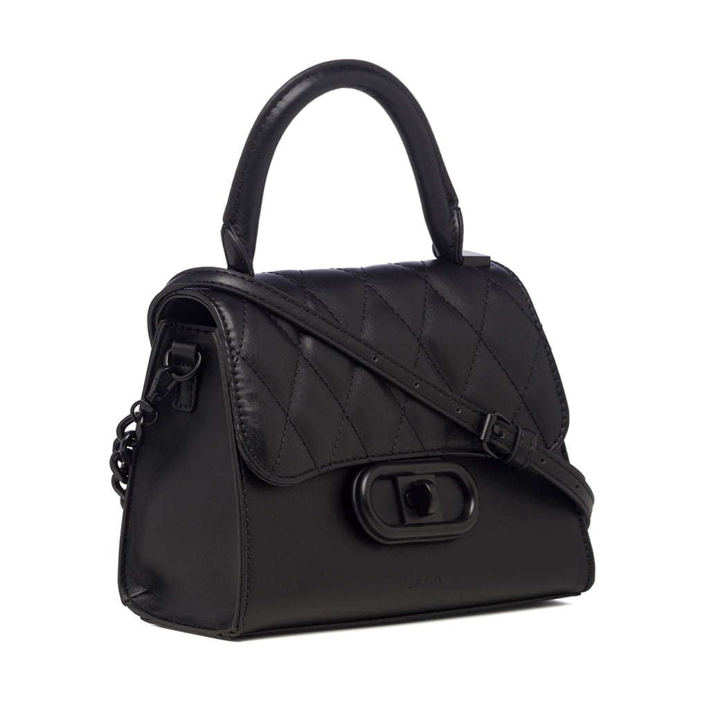 Borsa a mano nera trapuntata da donna ALDO Tranquil