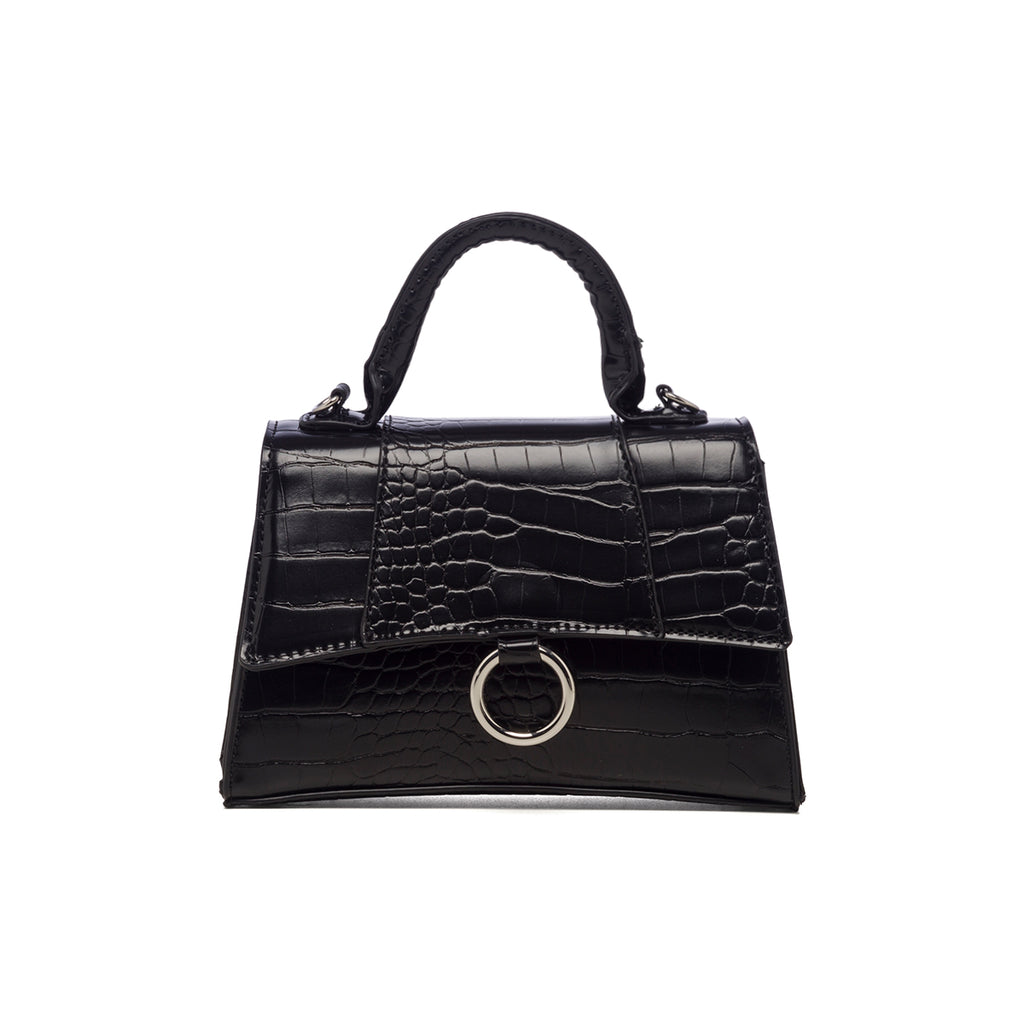 Borsa a mano nera da donna in pelle vegana effetto cocco Call It Spring Rockii