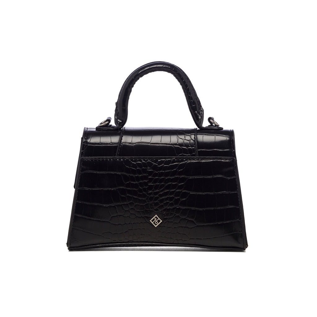 Borsa a mano nera da donna in pelle vegana effetto cocco Call It Spring Rockii