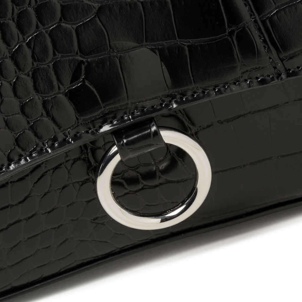 Borsa a mano nera da donna in pelle vegana effetto cocco Call It Spring Rockii