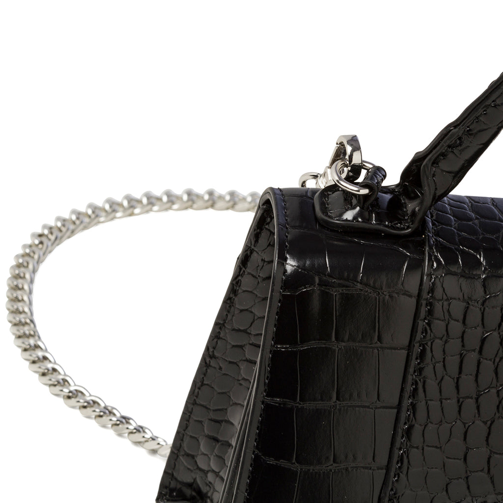 Borsa a mano nera da donna in pelle vegana effetto cocco Call It Spring Rockii