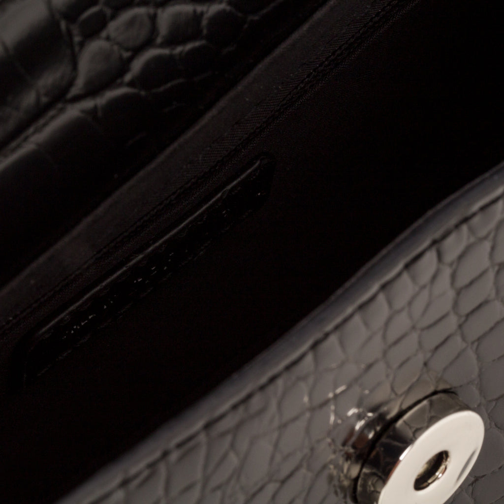 Borsa a mano nera da donna in pelle vegana effetto cocco Call It Spring Rockii