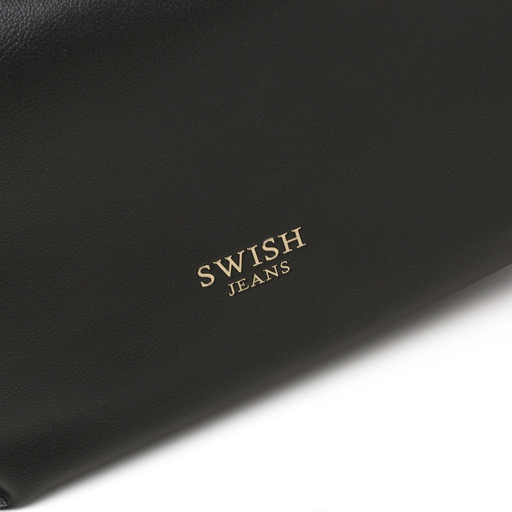 Borsa a mano nera da donna Swish Jeans