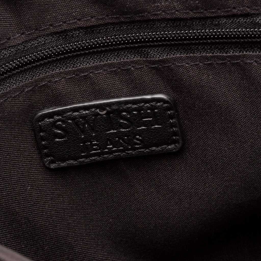 Borsa a mano nera da donna con strass Swish Jeans