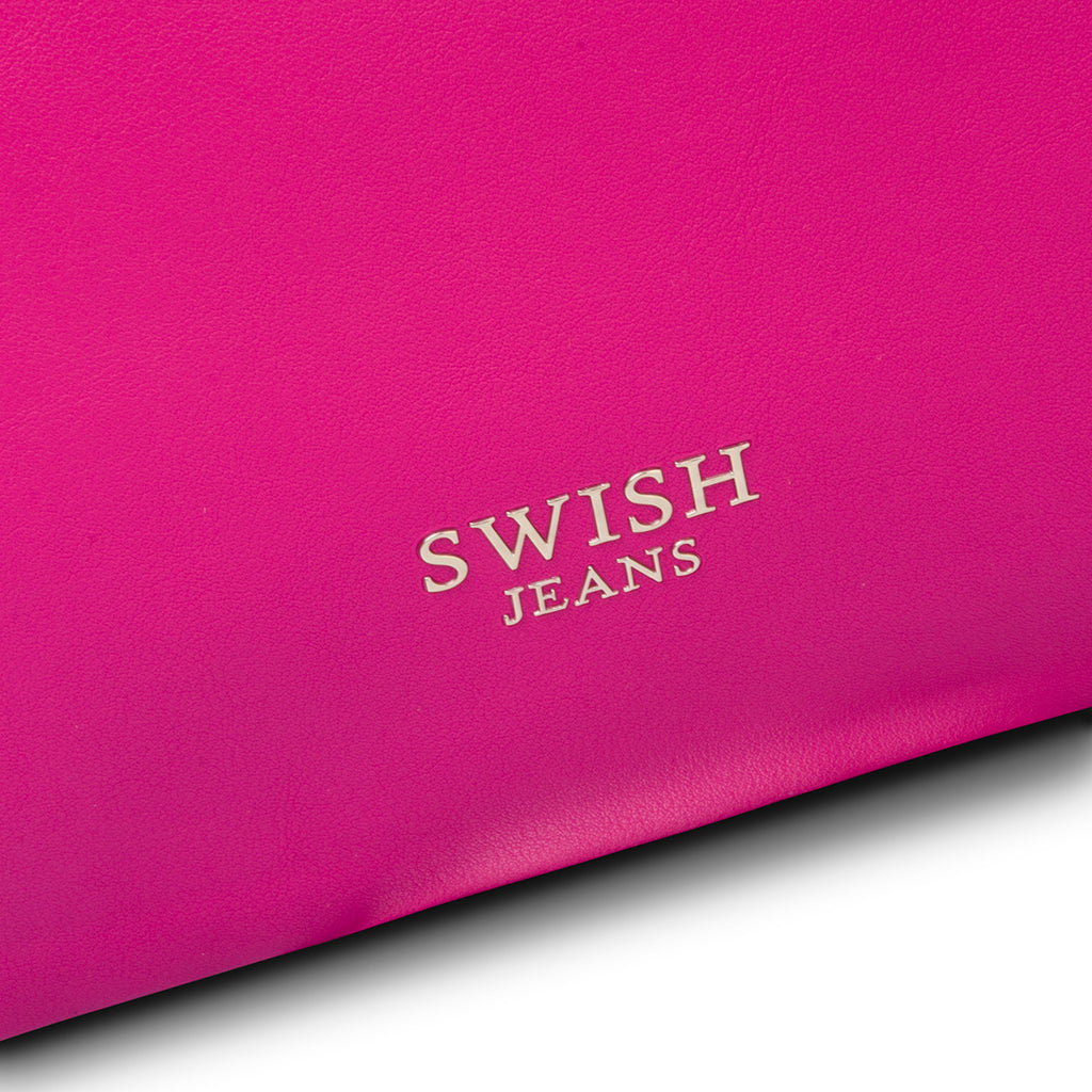 Borsa a mano fucsia da donna con strass Swish Jeans