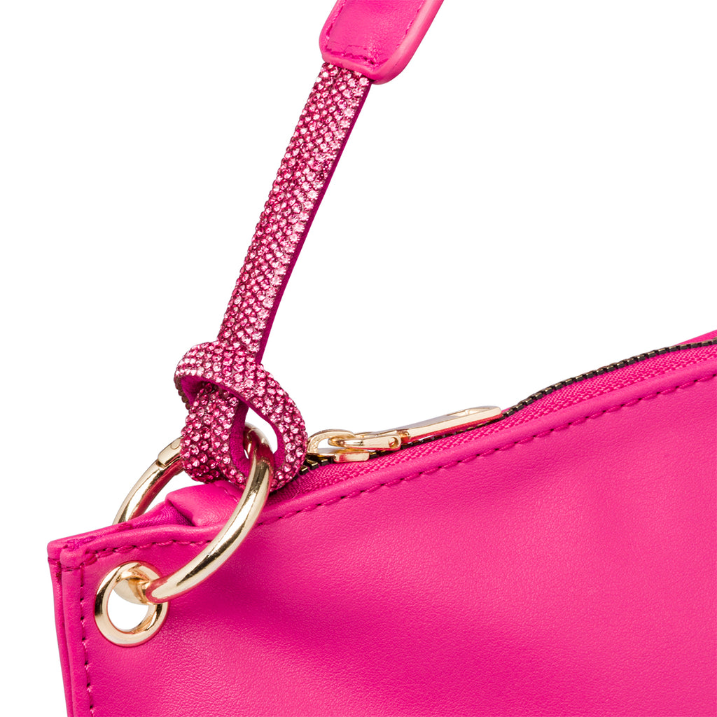 Borsa a mano fucsia da donna con strass Swish Jeans