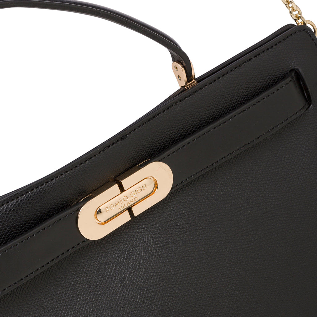 Borsa a mano nera da donna Romeo Gigli Milano Datura