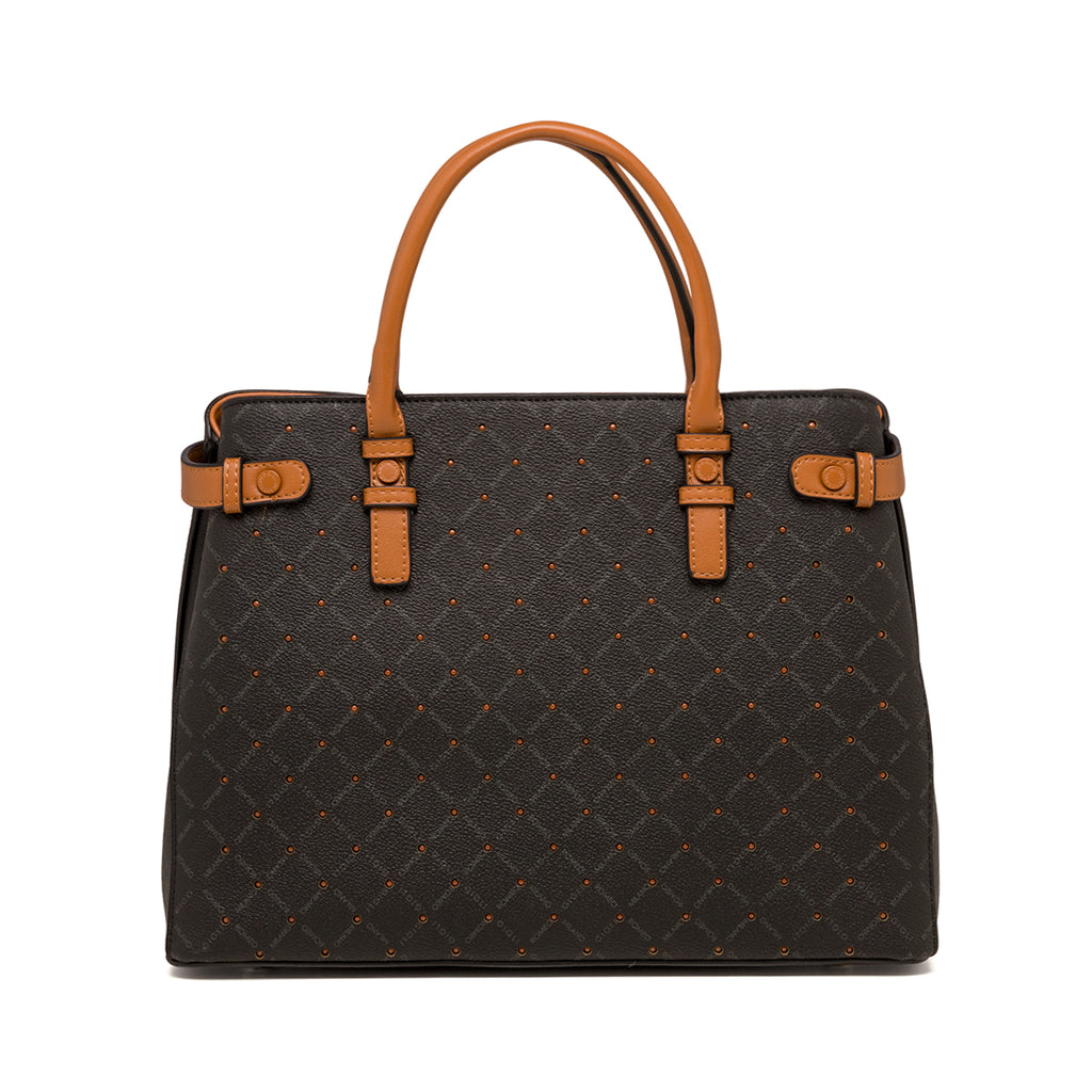 Borsa a mano nera con monogramma da donna Romeo Gigli Milano Gama