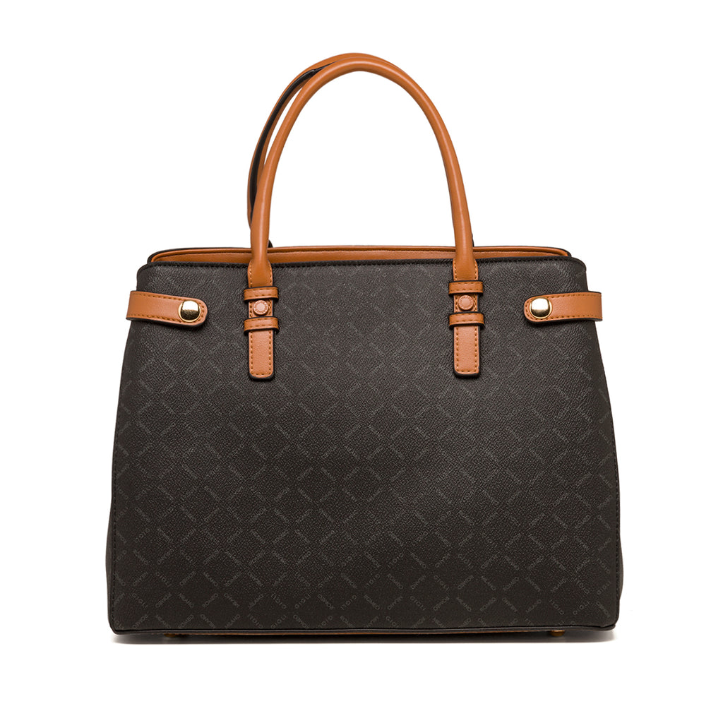 Borsa a mano nera con monogramma da donna Romeo Gigli Milano Gama