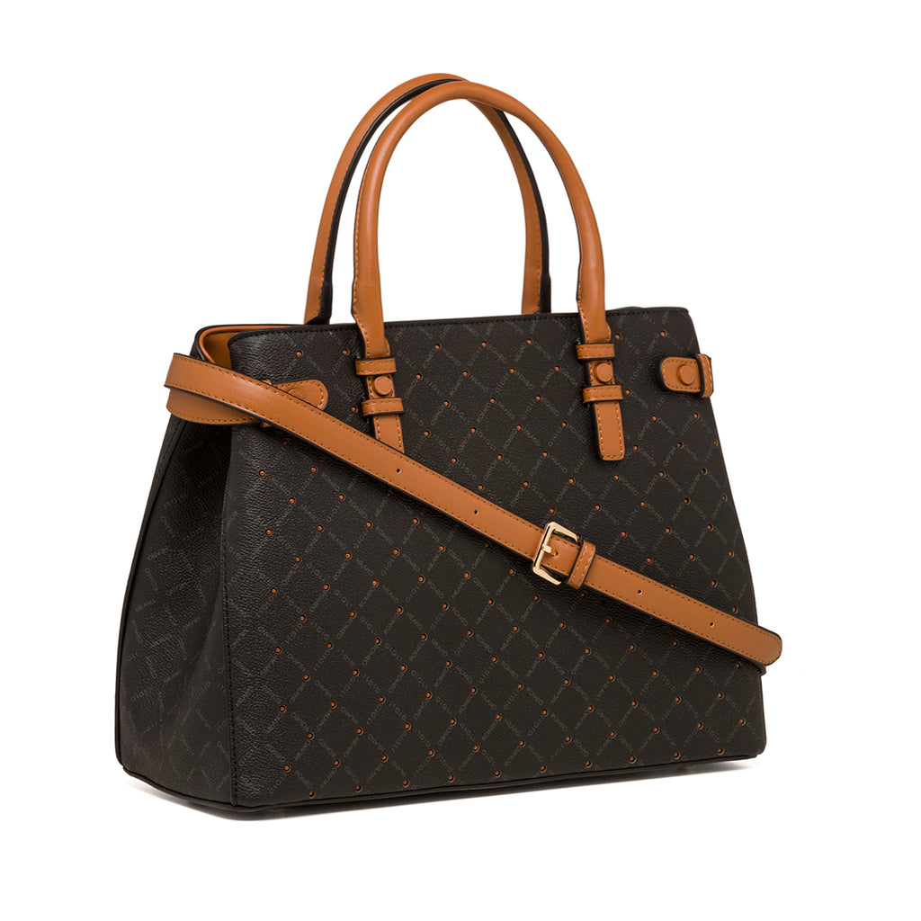 Borsa a mano nera con monogramma da donna Romeo Gigli Milano Gama