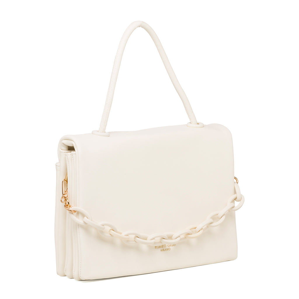 Borsa a mano bianca off-white da donna Romeo Gigli Milano Jill