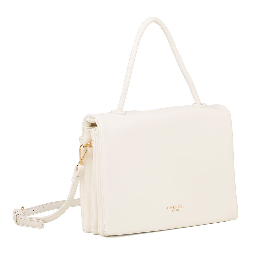 Borsa a mano bianca off-white da donna Romeo Gigli Milano Jill