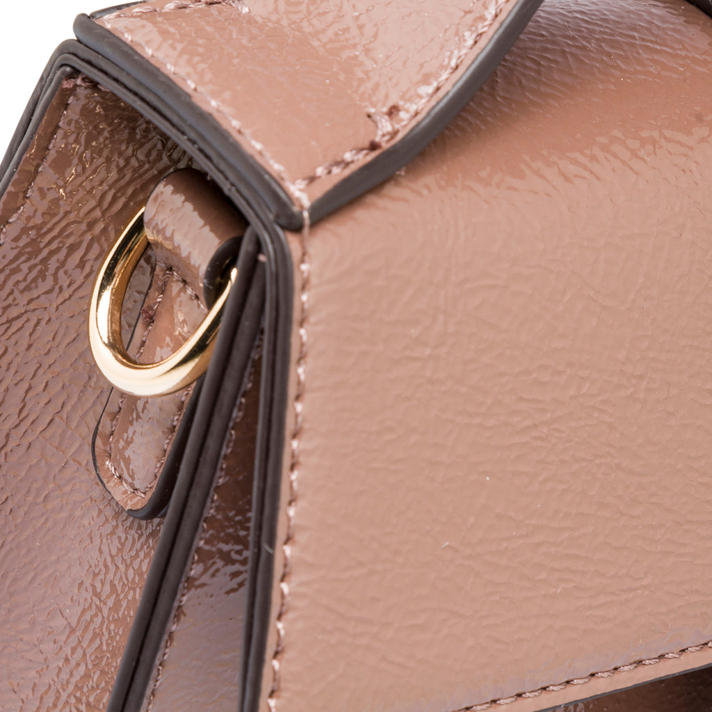 Borsa a mano marrone da donna con logo in metallo Swish Jeans