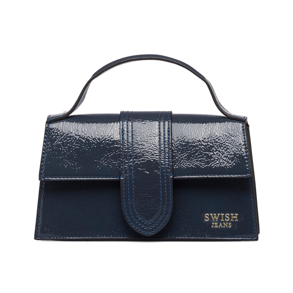 Borsa a mano grigia da donna con logo in metallo Swish Jeans