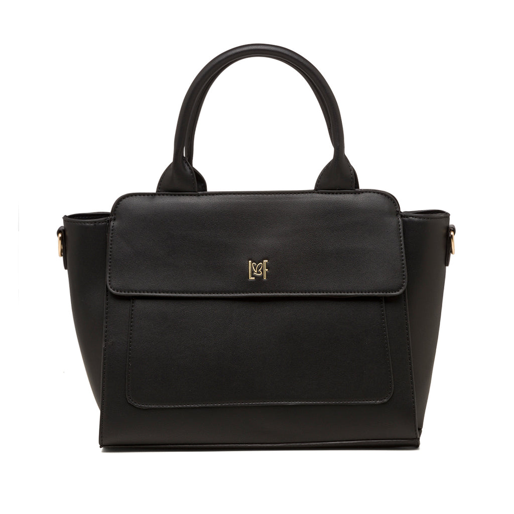 Borsa a mano nera da donna con chiusura a zip Lora Ferres