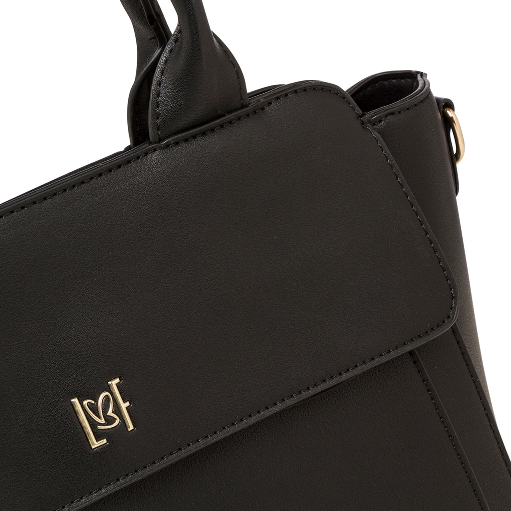 Borsa a mano nera da donna con chiusura a zip Lora Ferres