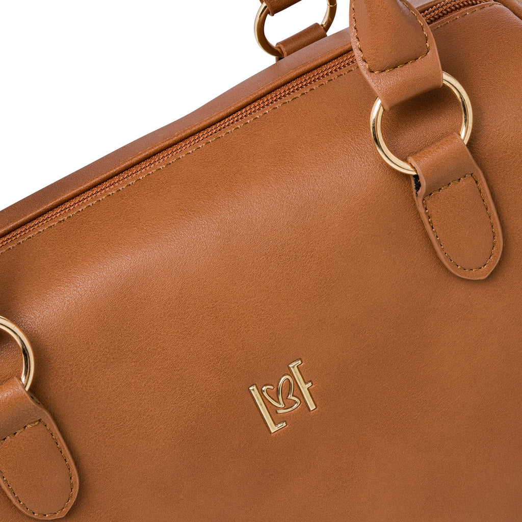 Borsa a mano marrone da donna con tracolla rimovibile Lora Ferres