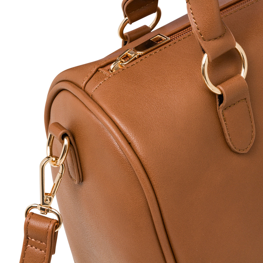 Borsa a mano marrone da donna con tracolla rimovibile Lora Ferres