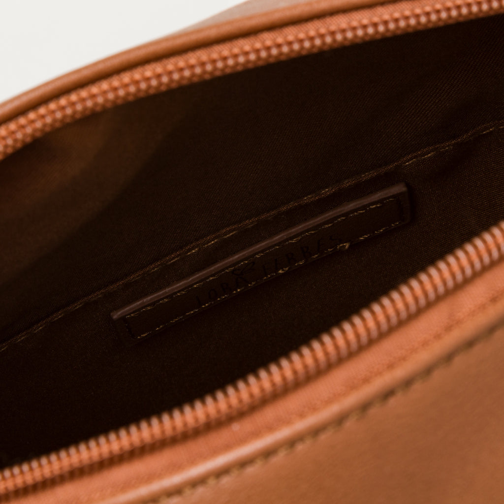 Borsa a mano marrone da donna con tracolla rimovibile Lora Ferres