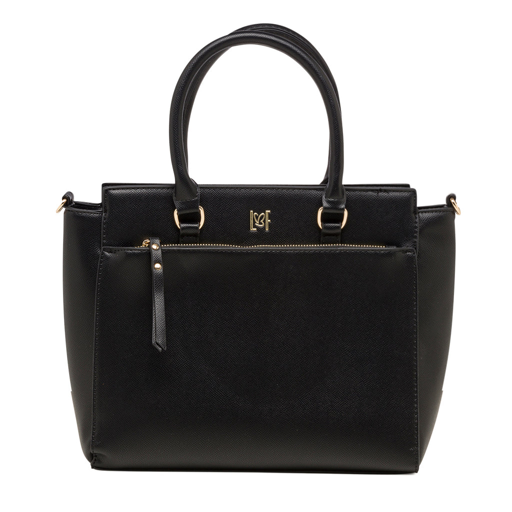 Borsa a mano nera da donna con chiusura a zip lora Ferres