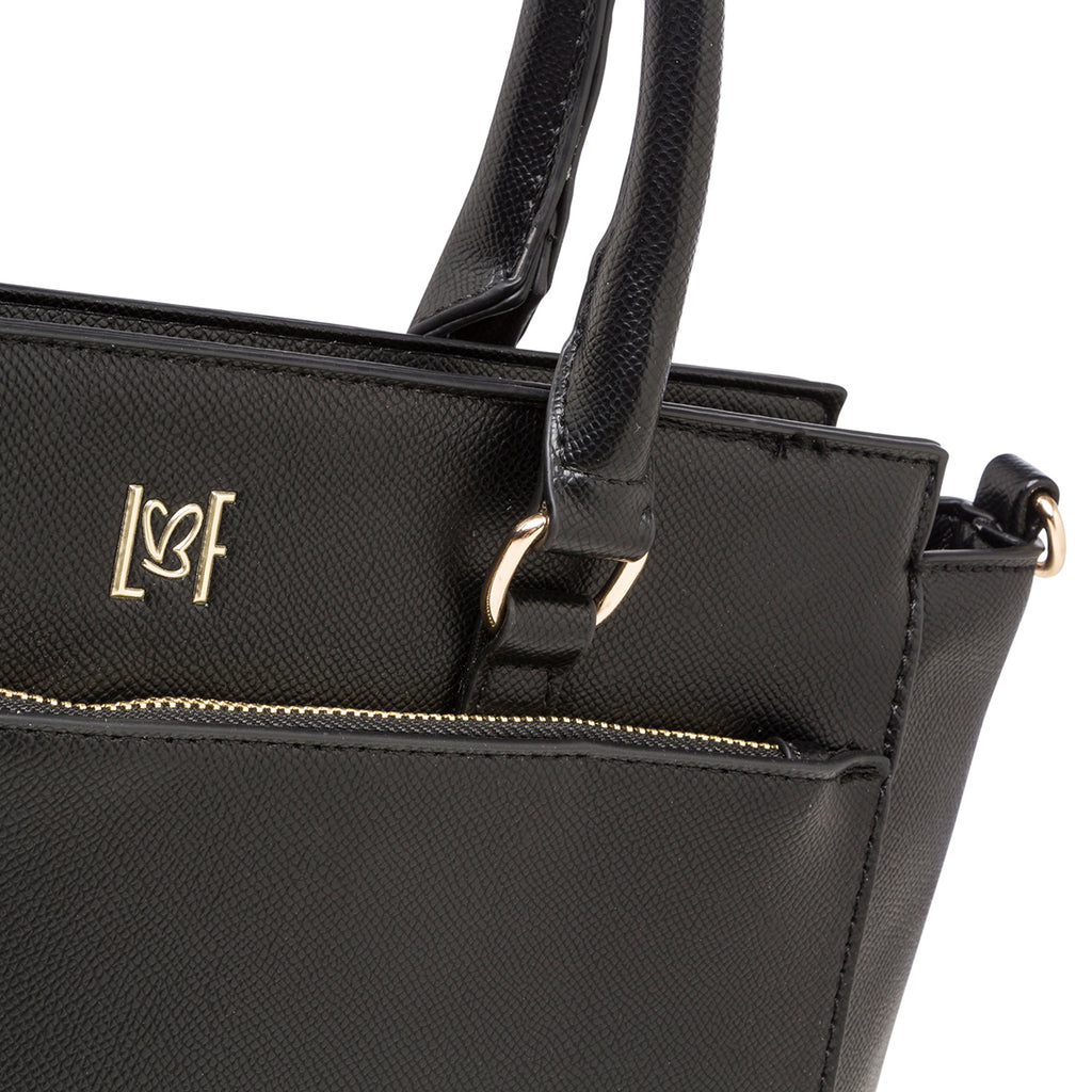 Borsa a mano nera da donna con chiusura a zip lora Ferres