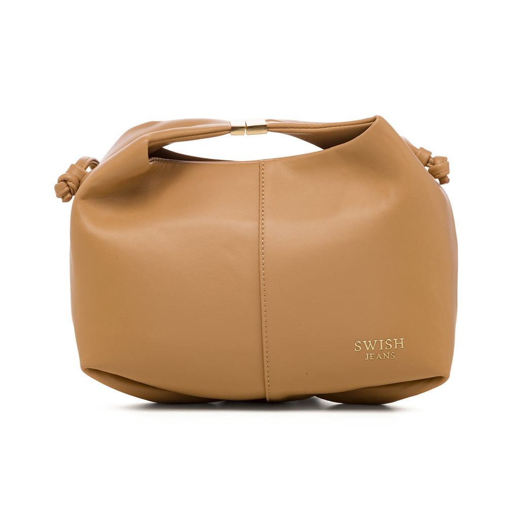 Borsa a mano marrone da donna con chiusura ad incastro Swish Jeans Bonita