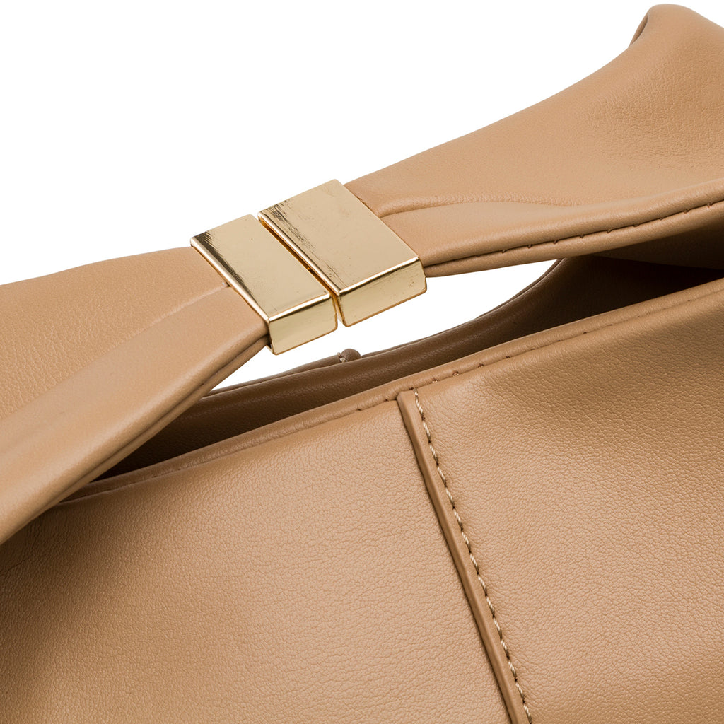 Borsa a mano marrone da donna con chiusura ad incastro Swish Jeans Bonita